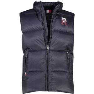 Tommy Hilfiger bodywarmer blauw effen rits normale fit