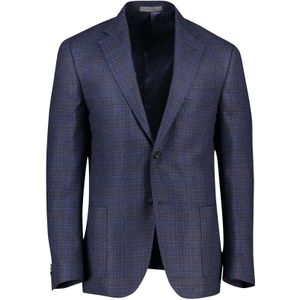 Corneliani colbert donkerblauw geruit normale fit