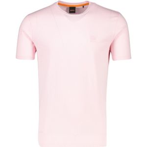 Hugo Boss T-shirt roze effen normale fit katoen