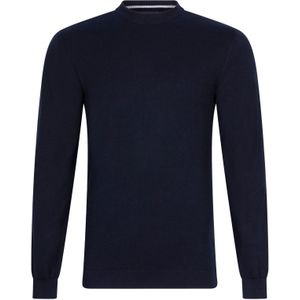 Cavallaro trui donkerblauw ronde hals katoen slim fit