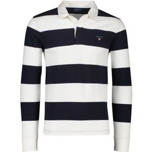 Gant polo normale fit zwart gestreept 100% katoen