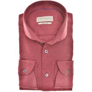 John Miller business overhemd John Miller Tailored fit rood effen