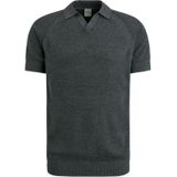 Cast Iron poloshirt normale fit grijs effen katoen