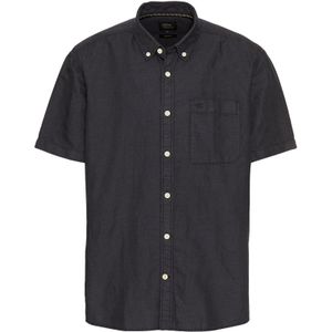 Camel Active overhemd korte mouw donkerblauw button-down