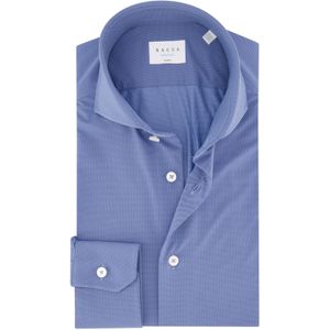 Xacus overhemd blauw tailored fit polyamide