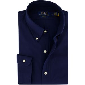 Polo Ralph Lauren casual overhemd normale fit donkerblauw effen katoen