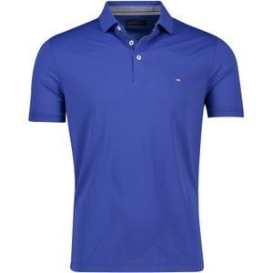 Portofino polo normale fit blauw effen met logo