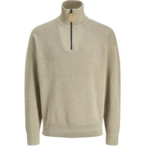 Jack & Jones half zip trui knitted beige