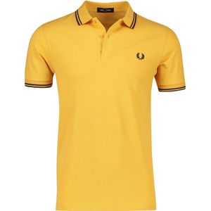 Gele Fred Perry polo slim fit effen katoen