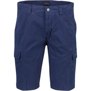 Portofino korte broek effen donkerblauw katoen