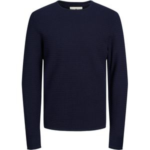 Jack&Jones trui ronde hals donkerblauw effen katoen