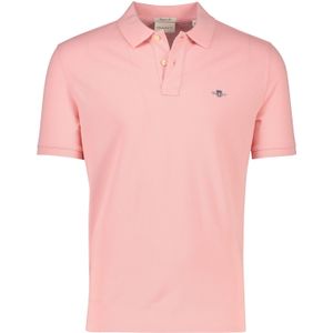 Gant polo 2-knoops regular fit roze katoen