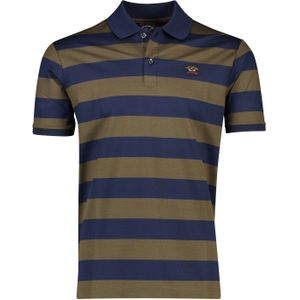 Paul & Shark polo gestreept donkerblauw groen