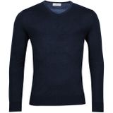 Thomas Maine trui donkerblauw v-hals effen normale fit