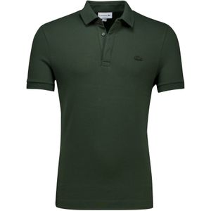 Lacoste polo donkergroen korte mouw effen