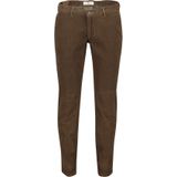 Brax chino Silvio Slim Fit katoen bruin textuur