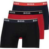 Hugo Boss boxershorts zwart rood effen katoen