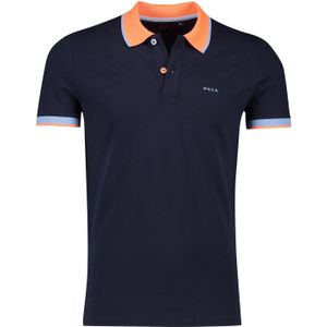 Polo normale fit New Zealand navy Timothy katoen 2-knoops