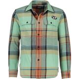 Diesel casual overhemd overshirt groen knopen geruit katoen