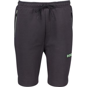 Boss green korte broek zwart met groene print Headlo