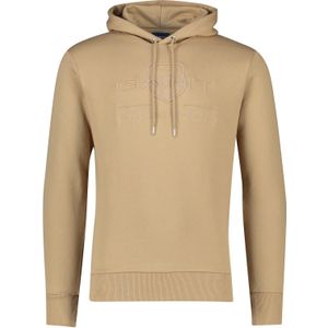 Gant sweater beige effen katoen