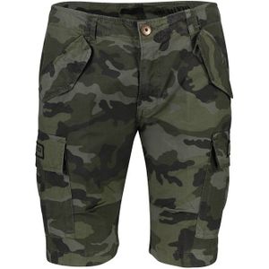 Aeronautica Militare korte broek groen geprint katoen Comfort Fit