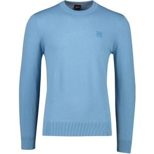 Hugo Boss ronde hals trui blauw Kanovano katoen