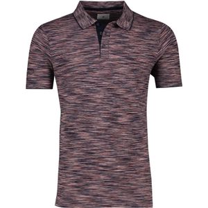 State of Art polo donkerblauw geprint wijde fit