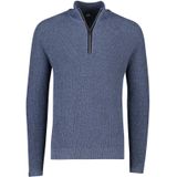 Vanguard normale fit blauwe trui half zip katoen