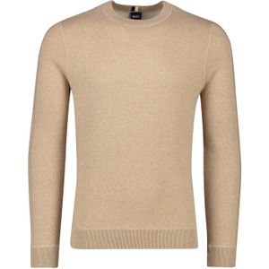 BOSS Black Anore trui ronde hals beige