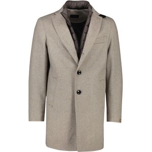 Portofino winterjas beige effen normale fit