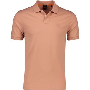 Boss Passenger polo oranje effen katoen