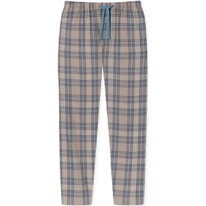 Schiesser Mix+Relax geruite pyjamabroek beige katoen