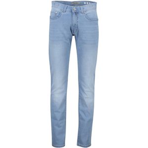 Pierre Cardin 5-pocket jeans lichtblauw normale fit katoen zonder omslag