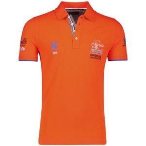 Portofino race polo GP 2024 normale fit oranje effen katoen