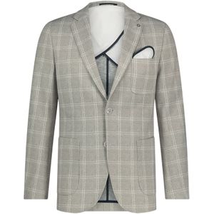 Blue Industry colbert taupe geruit