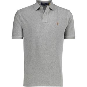 Polo Ralph Lauren trui grijs 2 knoops effen rib