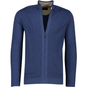 Katoenen Portofino vest opstaande kraag blauw