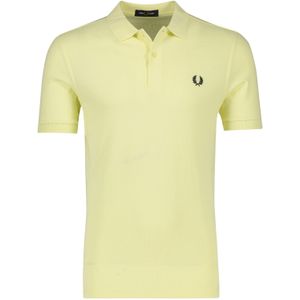 Fred Perry polo normale fit geel effen katoen 2-knoops