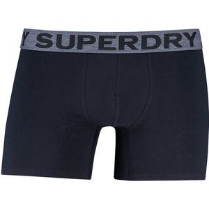 Superdry boxershort 2 pack donkerblauw effen katoen