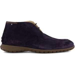 Floris van Bommel nette schoenen donkerblauw effen suede veters