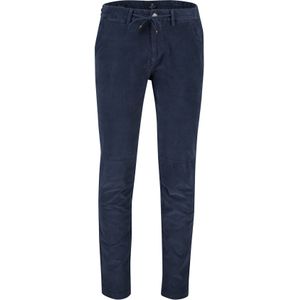 New Zealand chino blauw effen katoen Napier Cord