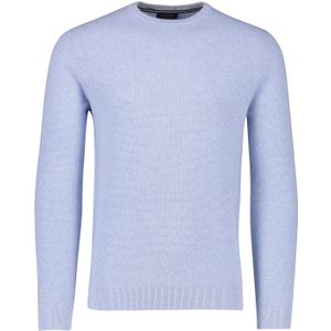 Profuomo trui ronde hals blauw katoen