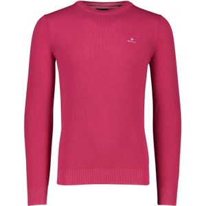 Gant trui ronde hals roze effen 100% katoen