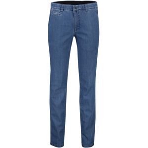 COM4 nette jeans blauw effen katoen