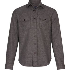 Cavallaro Slim Fit Castinio overshirt bruin gemeleerd