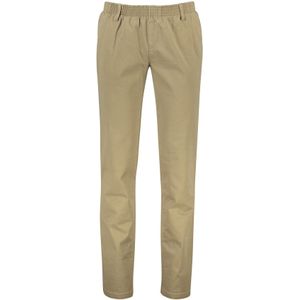 Beige COM4 katoenen chino elastische band effen