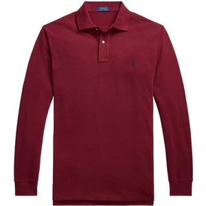 Polo Ralph Lauren polo lange mouw rood effen Big & Tall