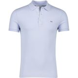 Lacoste katoenen polo slim fit lichtblauw korte mouw 3-knoops