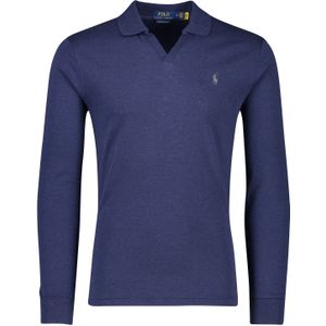 Donkerblauwe Polo Ralph Lauren polo lange mouwen slim fit